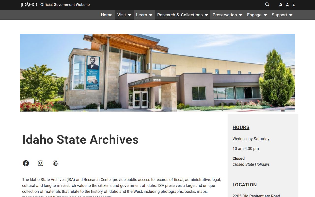 Idaho State Archives law-enforcement records path for older Power County booking records